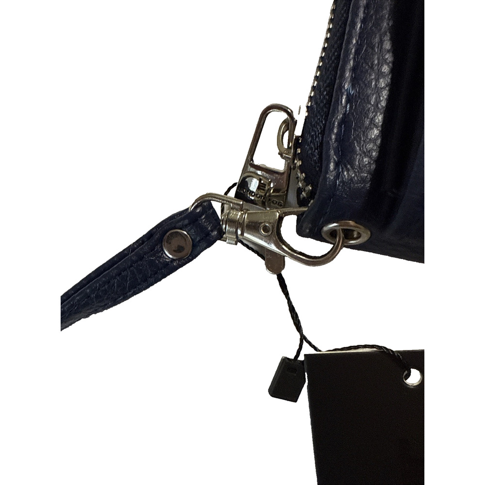 London Fog Wristlet Wallet Long Zip Around Felicity Bue Pebbled Faux Leather - Picture 2 of 6